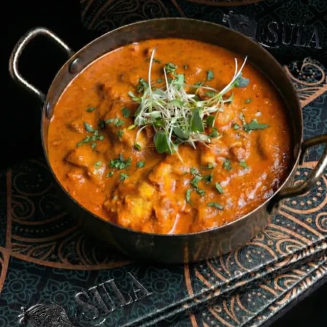 Tandoori chicken tikka marinated in Kashmiri chili at Sula Davie Street