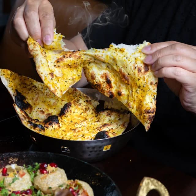Freshly baked Indian bread at Sula Main Street