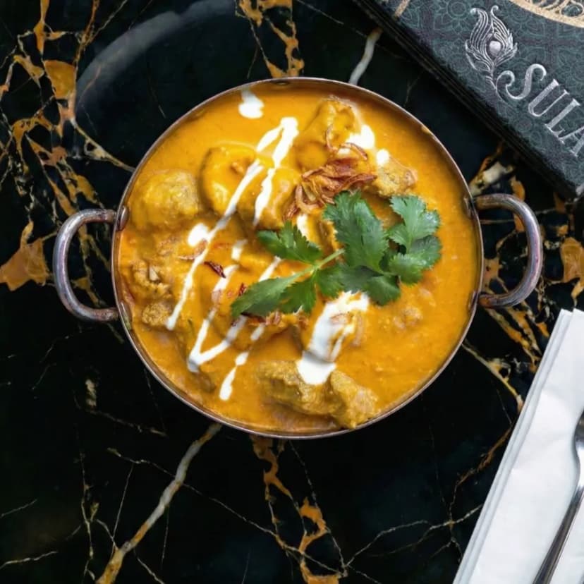 Lamb korma in cashew sauce at Sula Main Street