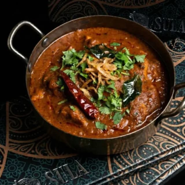 Lamb rogan josh Kashmiri curry at Sula Indian Restaurant Vancouver