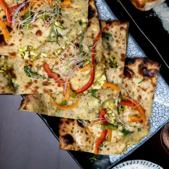Freshly baked Indian bread at Sula Indian Restaurant Vancouver