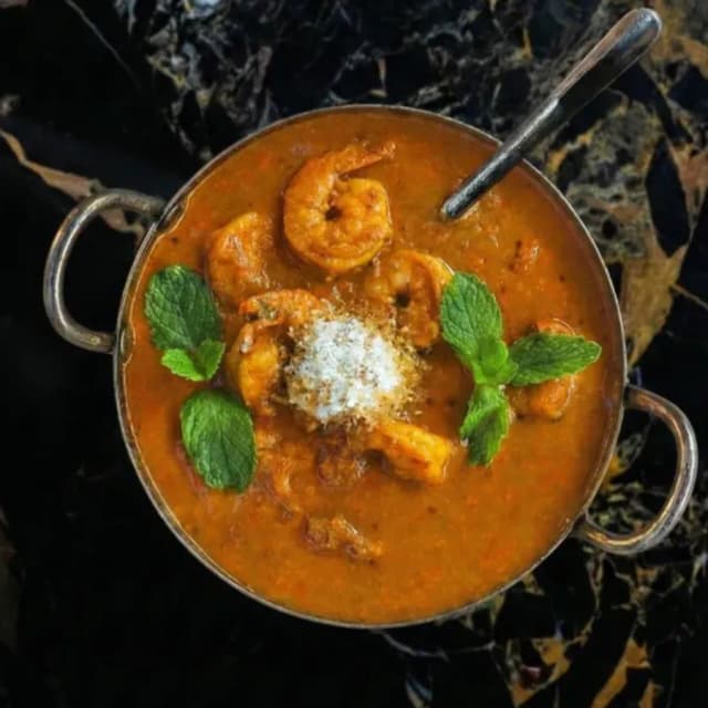 Prawn vindaloo at Sula Commercial Drive
