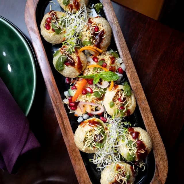 Sev puri Indian street food at Sula Downtown Vancouver