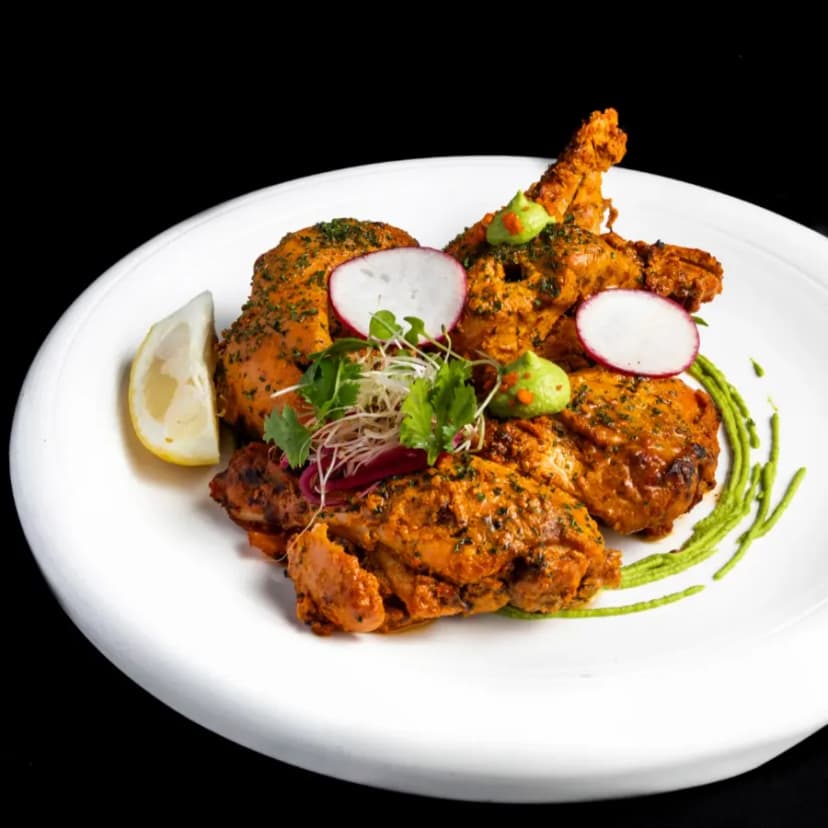 Tandoori chicken roasted in the clay oven at Sula Davie Street