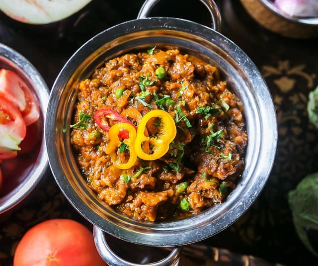 Bhagare Bhaigan Indian Eggplant at Sula Indian Restaurant Vancouver