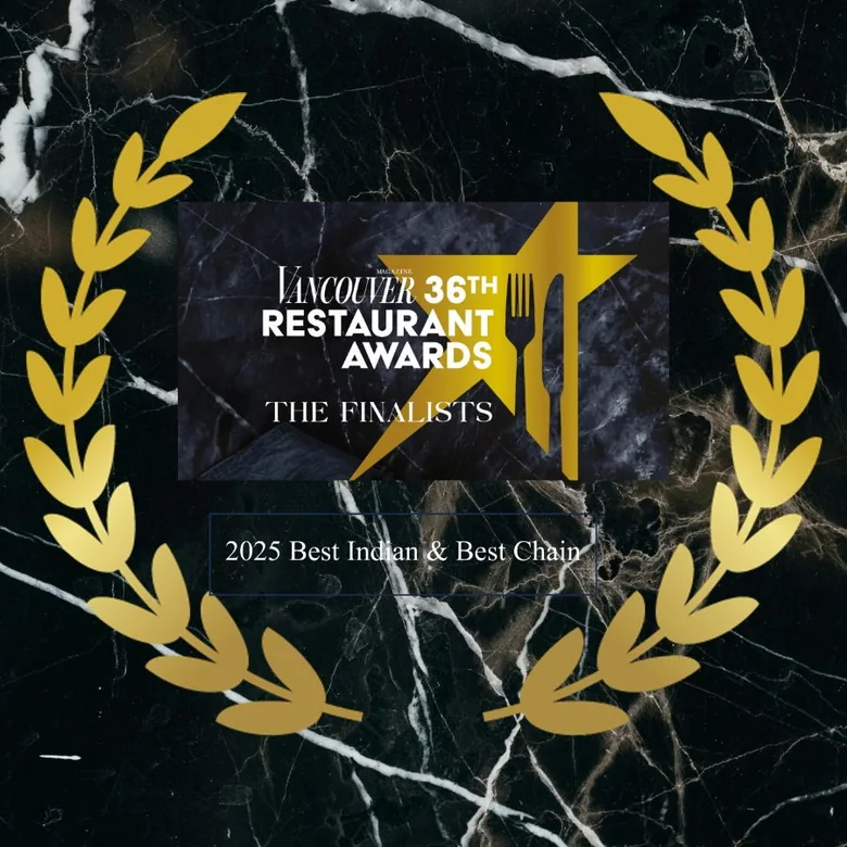 Vancouver Restaurant Awards 2025, finalist for Best Indian and Best Chain, Sula Indian Restaurant