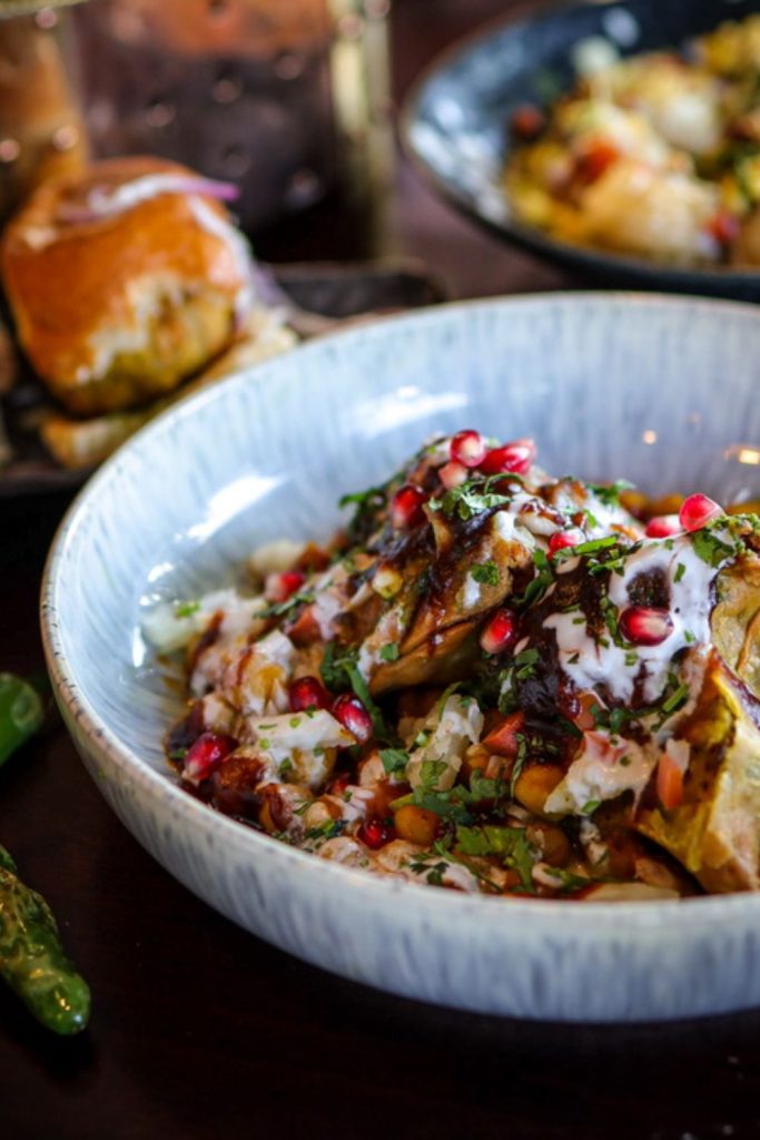 samosa chaat Indian street
