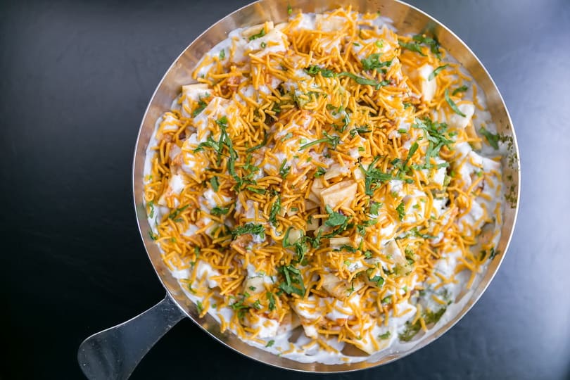 Papri chaat Sula Indian Restaurant Vancouver