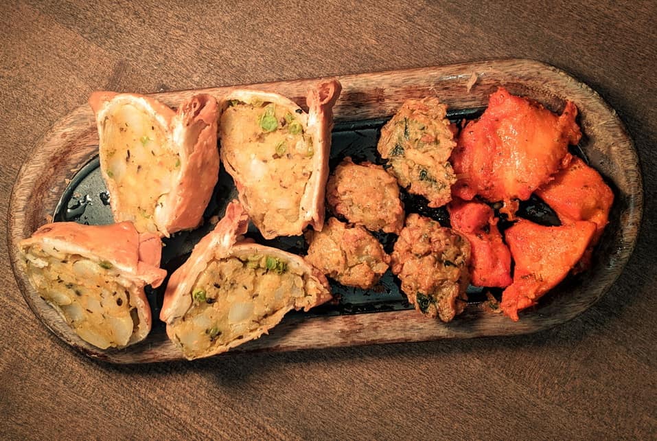 Sulas chat platter Sula Indian Restaurant Vancouver