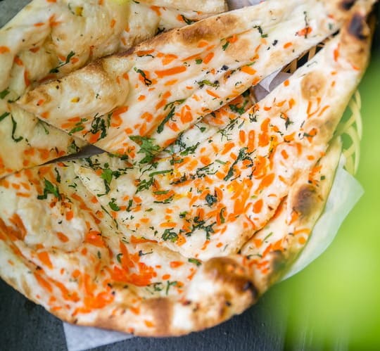 Onion and cilantro naan 2 Sula Indian Restaurant Vancouver