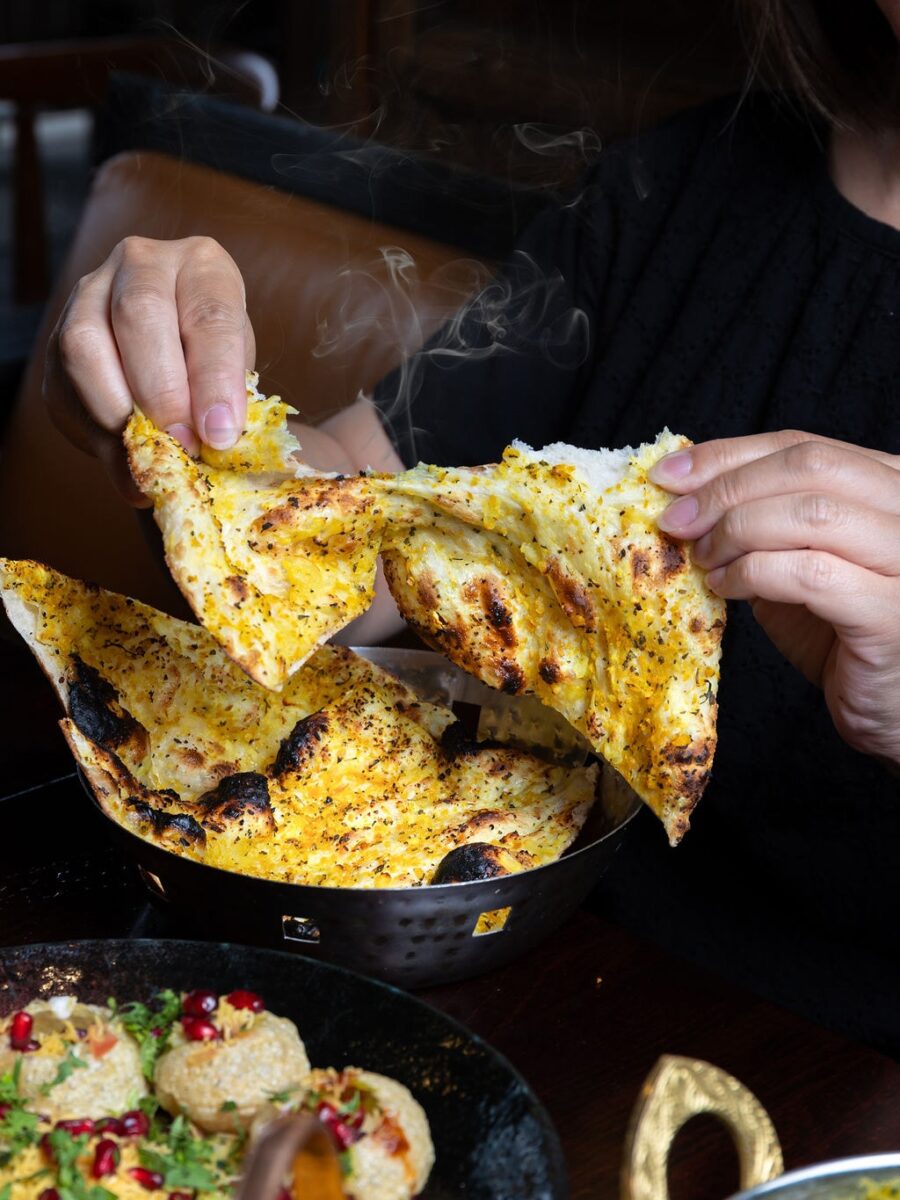 Variety of delicious vegetarian Indian dishes.