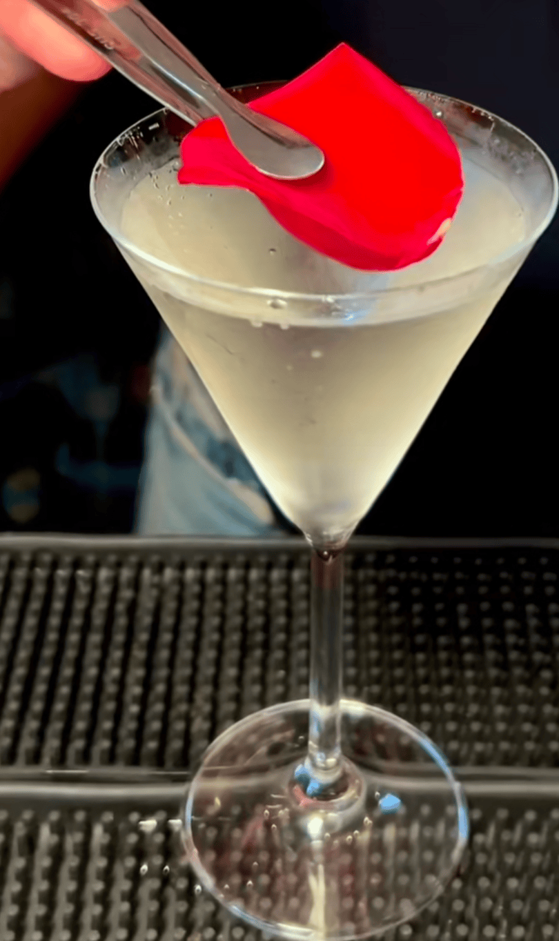 Rose petal martini served at sula for bruch 1 Sula Indian Restaurant Vancouver