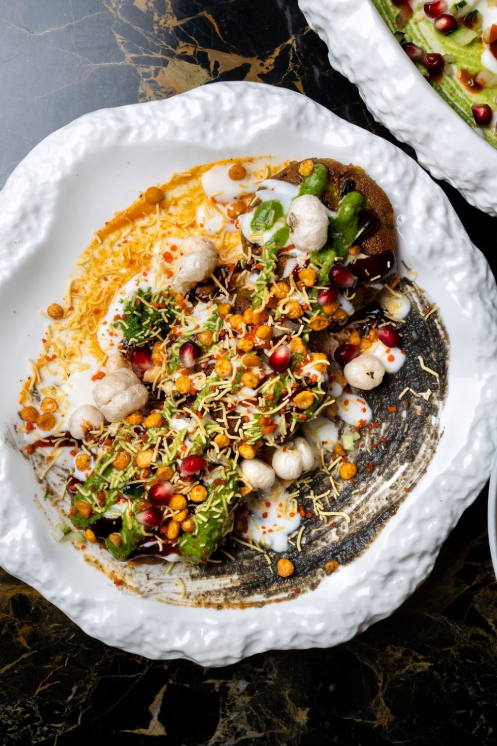 Modern Indian meals served on a dining tabletaurant