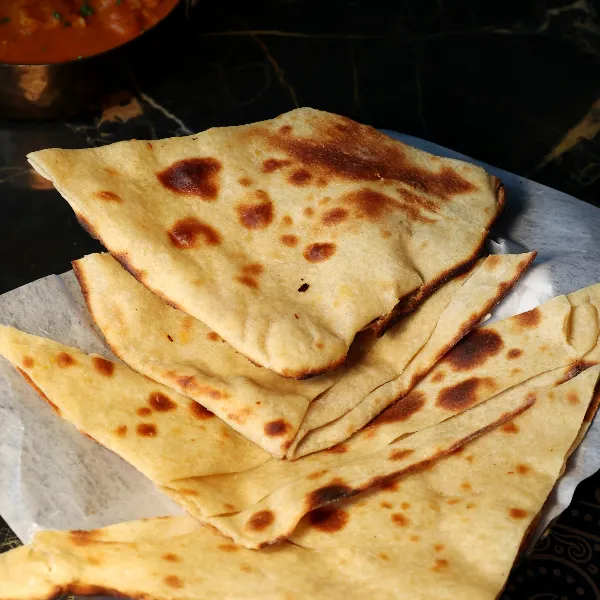 Freshly baked Indian bread at Sula Downtown Vancouver