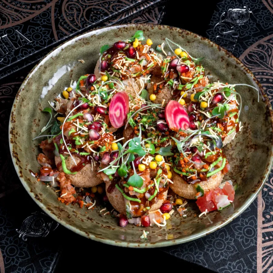 Sev puri Indian street food at Sula Downtown Vancouver