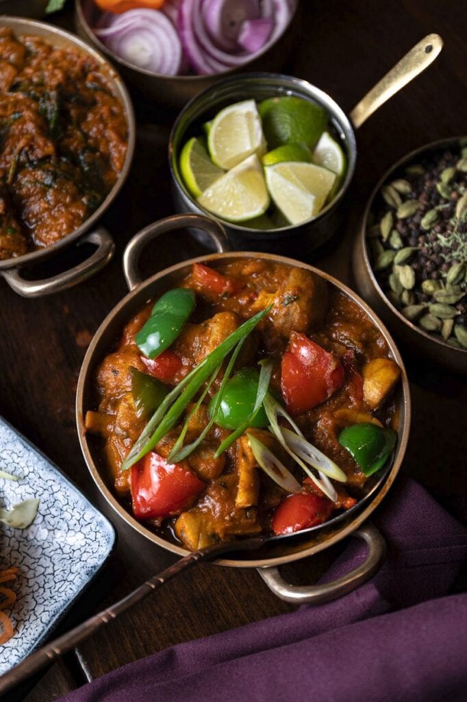 Indian chicken dish at Sula Indian Restaurant Vancouver