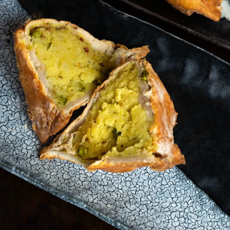 Crispy vegetable samosa at Sula Indian Restaurant Vancouver