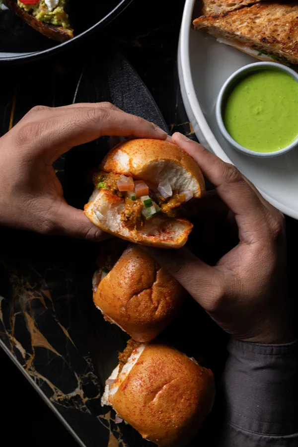 Vada pav sliders with green chutney at Sula, Vancouver happy hour